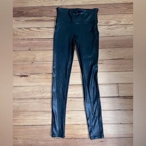 Spanx Faux Stretch-Leather Leggings Size Small